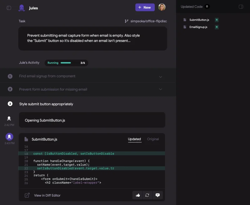 ## Jules：你的AI代码助手，提升GitHub开发效率，Google 版的 Cursor-✨️免费用✅️