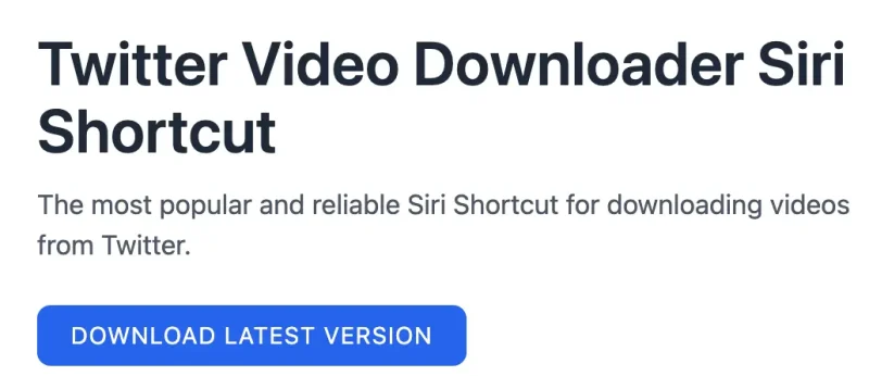 VDL 4.1.0 发布：最受欢迎的 Twitter 视频下载 Siri 捷径-✨️免费用✅️