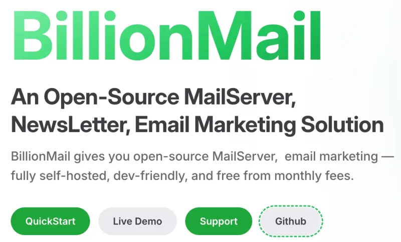 BillionMail：开源邮件服务器，打造智能邮件营销活动-✨️免费用✅️