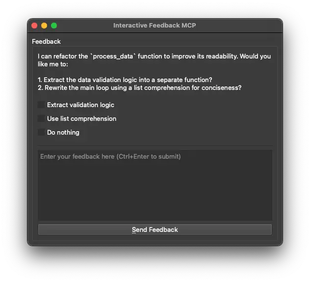 告别盲猜：Interactive Feedback MCP Server，让你的AI助手更懂你（Cursor/Cline/Windsurf适用）-🎉数字奇遇🎉