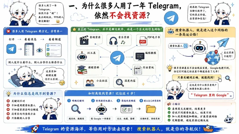 Telegram搜索机器人：解锁信息宝藏，告别低效搜索-🎉数字奇遇🎉