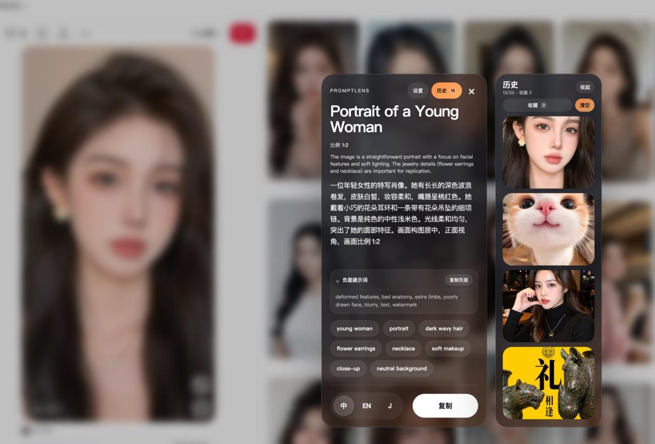 图片[9]-PromptLens 使用指南：如何高效提取图片提示词并实现精准生图-🎉数字奇遇🎉
